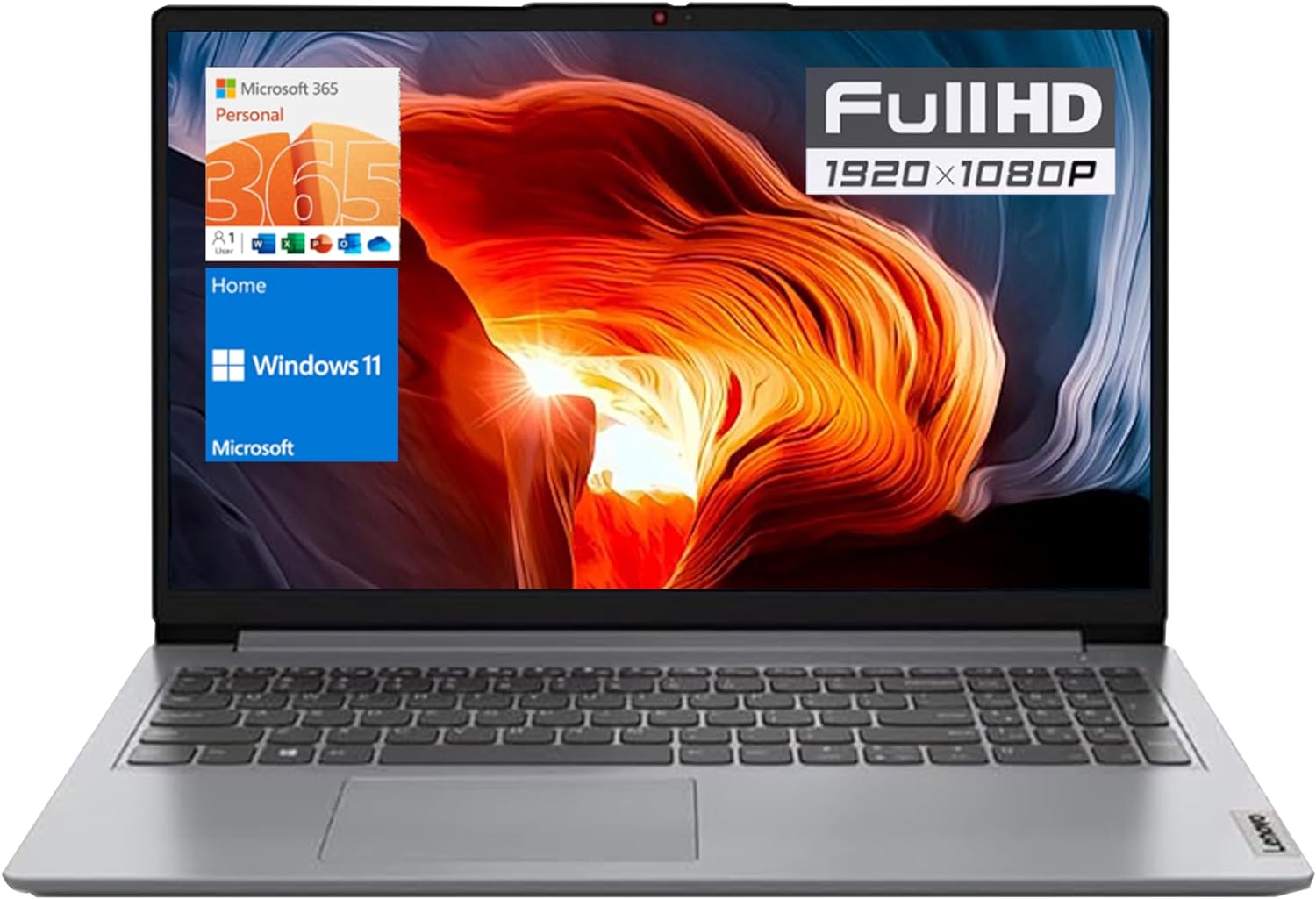 LENOVO IdeaPad 1 Laptop, 15.6” FHD Display